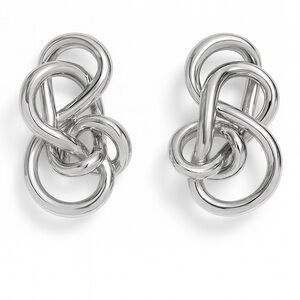 ⚜️ Elegant Trendy Silver Knot Earrings